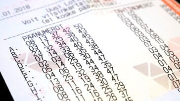 Eurojackpot-lottokuponki, jossa kotkalainen voitti 143 000 euroa
