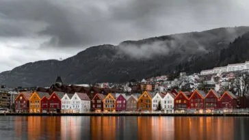 Bergenin Bryggen-kaupunginosa Norjassa — kansainväliset rahapeliyhtiöt tähtäävät Norjan monopolin purkamiseen ja lisenssijärjestelmään vuoden 2029 vaalien jälkeen